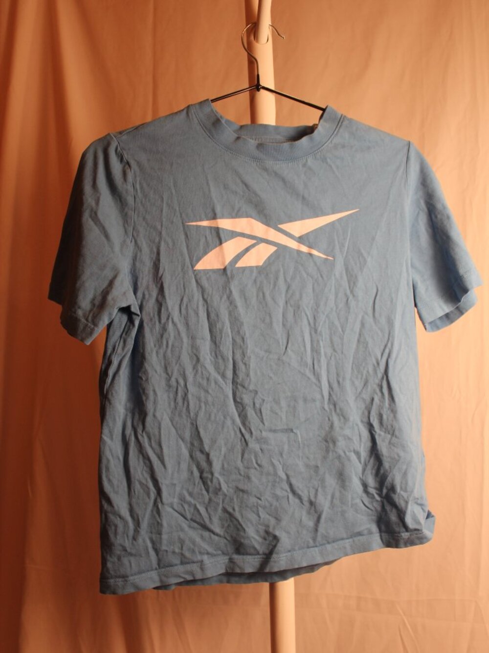 Reebok Light Blue Short Sleeve Logo Tee Womens Small
